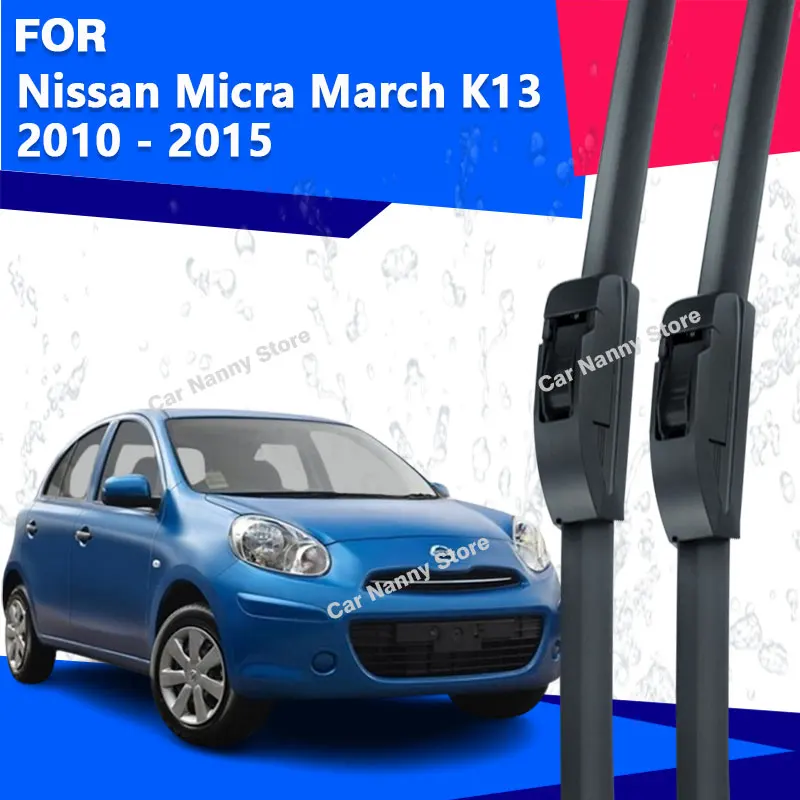 

Щетки лобового стекла для Nissan Micra March K13 2010-2015 Автомобильные дворники Резиновая полоса стеклоочистителя из мягкой резины 2011 2012