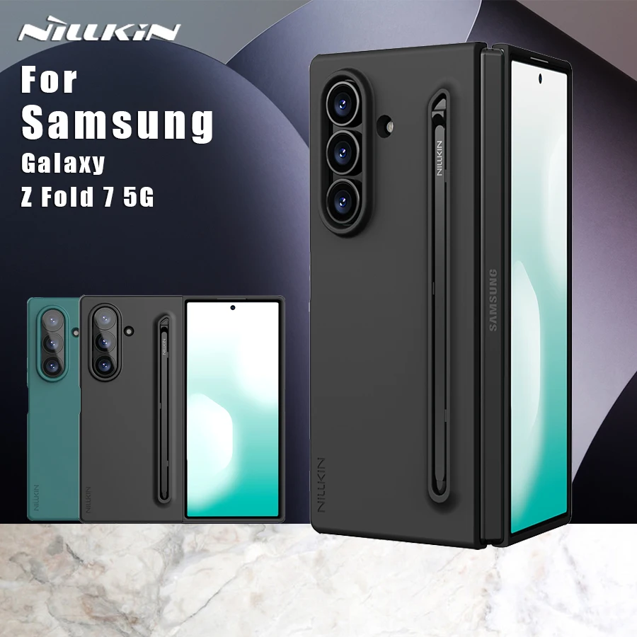 

Nillkin for Samsung Galaxy Z Fold 7 5G Case Flex Pure Fold Soft Touch Liquid Silicone with Customs S-Pen Cover Protection Cases