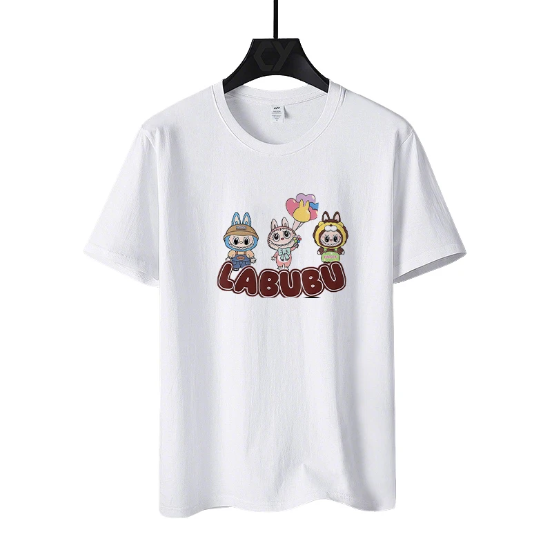 

Women's Oversize T-Shirts 100% Cotton White New in Tops Printed LaBuBu Pop Short Sleeve Tee Streetwear Graphic Tees Y2K