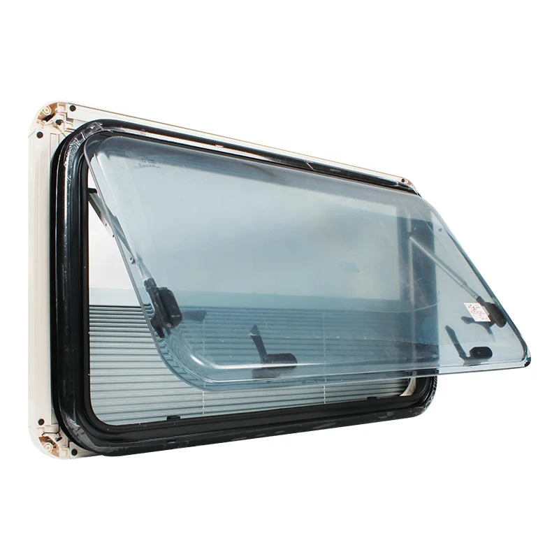 HEYRV Caravan Accessories 300 X 500mm RV Side Window with Sunshade Blinds Double Glazing Acrylic Sliding Window