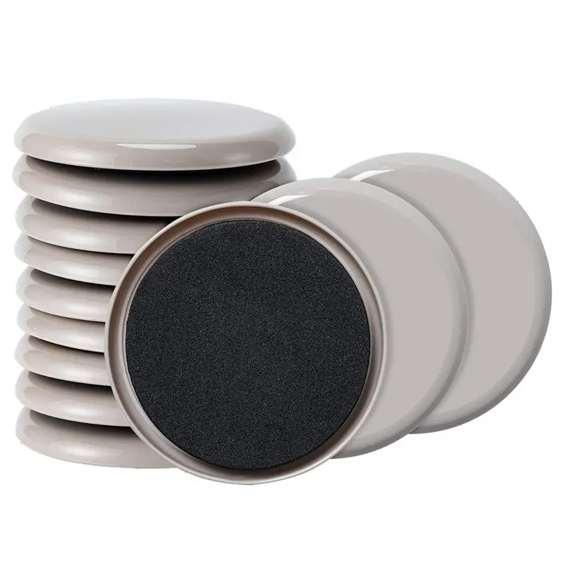 

A20F-Furniture Sliders Pads 12 Pcs 3 1/2" For Hardwood Floors, Chair Legs Floor Protectors