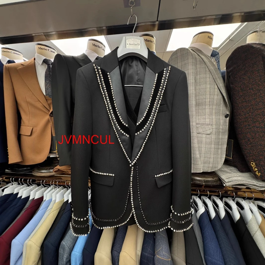 Men'S Formal Wear For Reception - Мужской модный костюм-тройка: приталенный пиджак, жилет