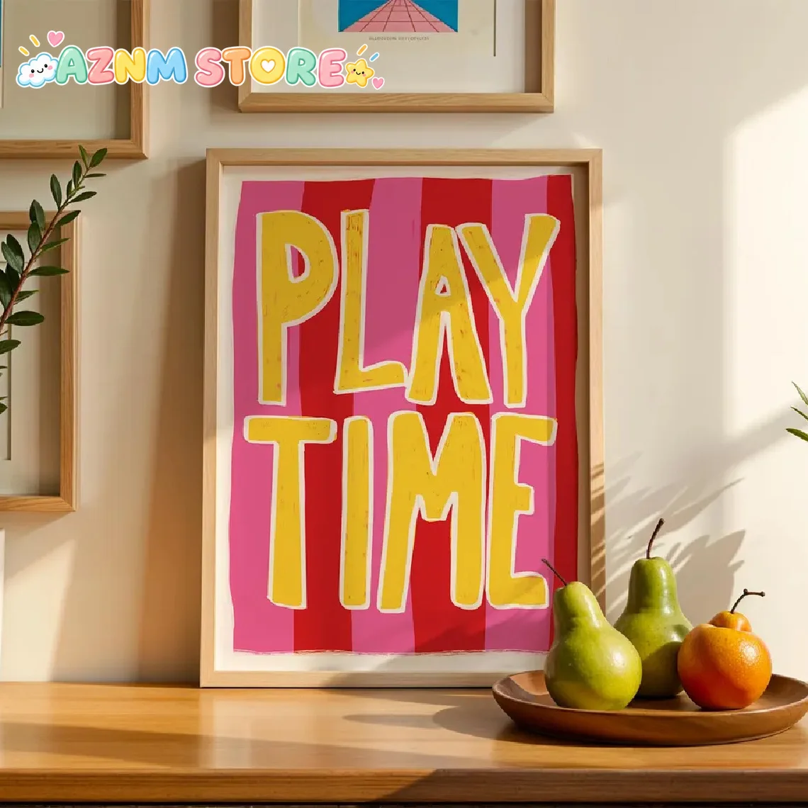 2D Flat, 2D Flat, 1pc Wall Decor, a Quote Poster Featuring a Hand-Drawn Colorful Striped Design, Ideal for Decorating a Bedro