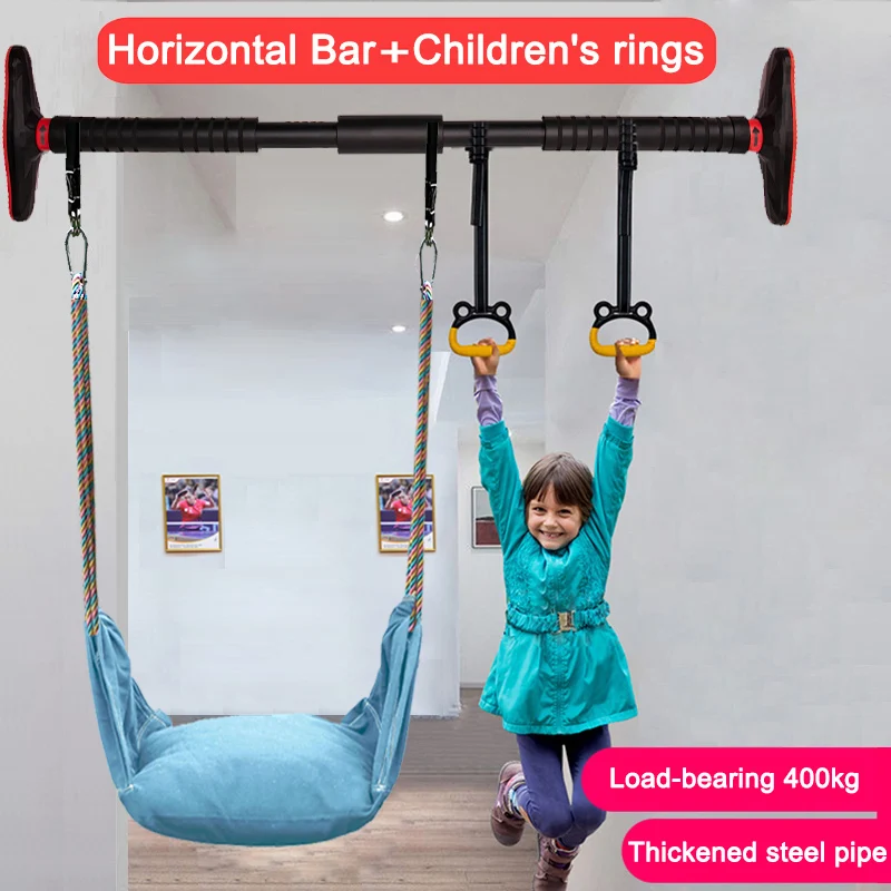 

140-180cm Pull Up Wall Door Horizontal Bar Hammock Hanging Ring Exercise Sport Workout CHIN-UP Fitness Bodybuilding Equipment