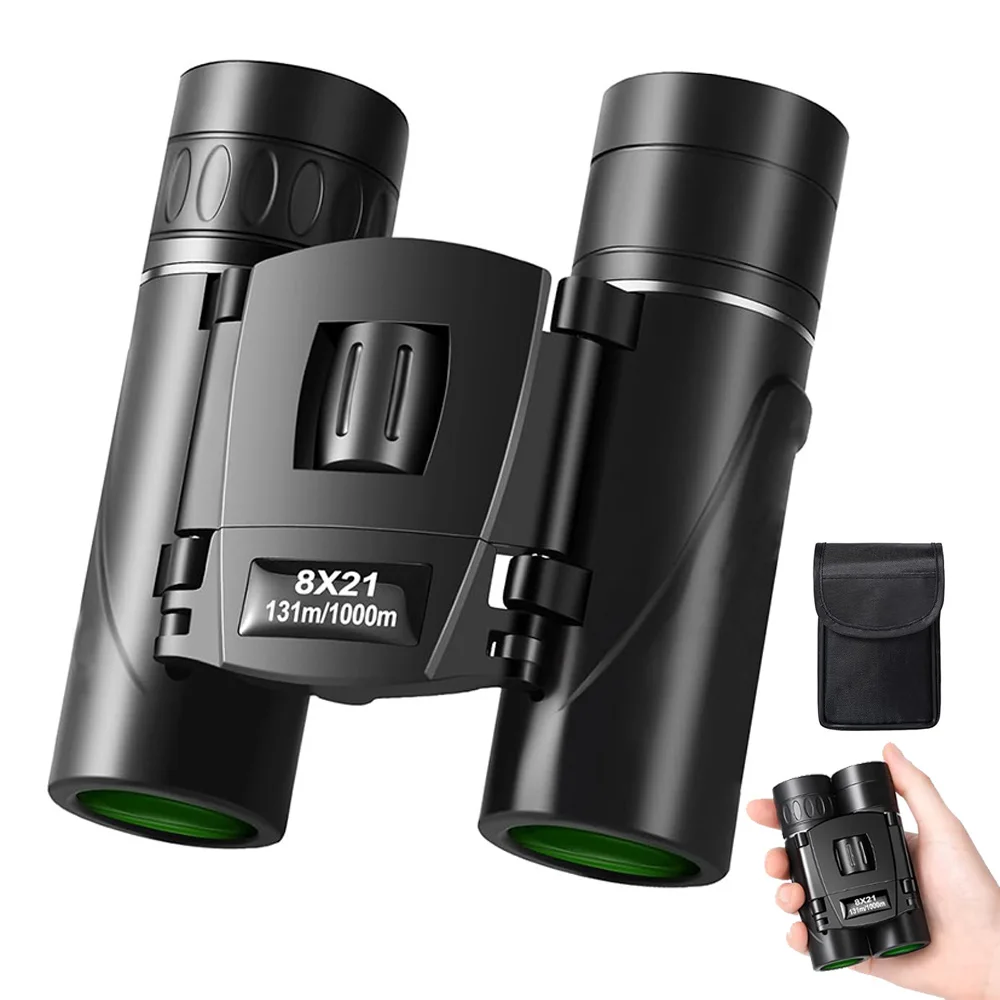 Mini Compact Lightweight 8x21 Small Binoculars for Concert Opera Sports Game Outdoors Hiking Travel Kids Bird Watching Christmas