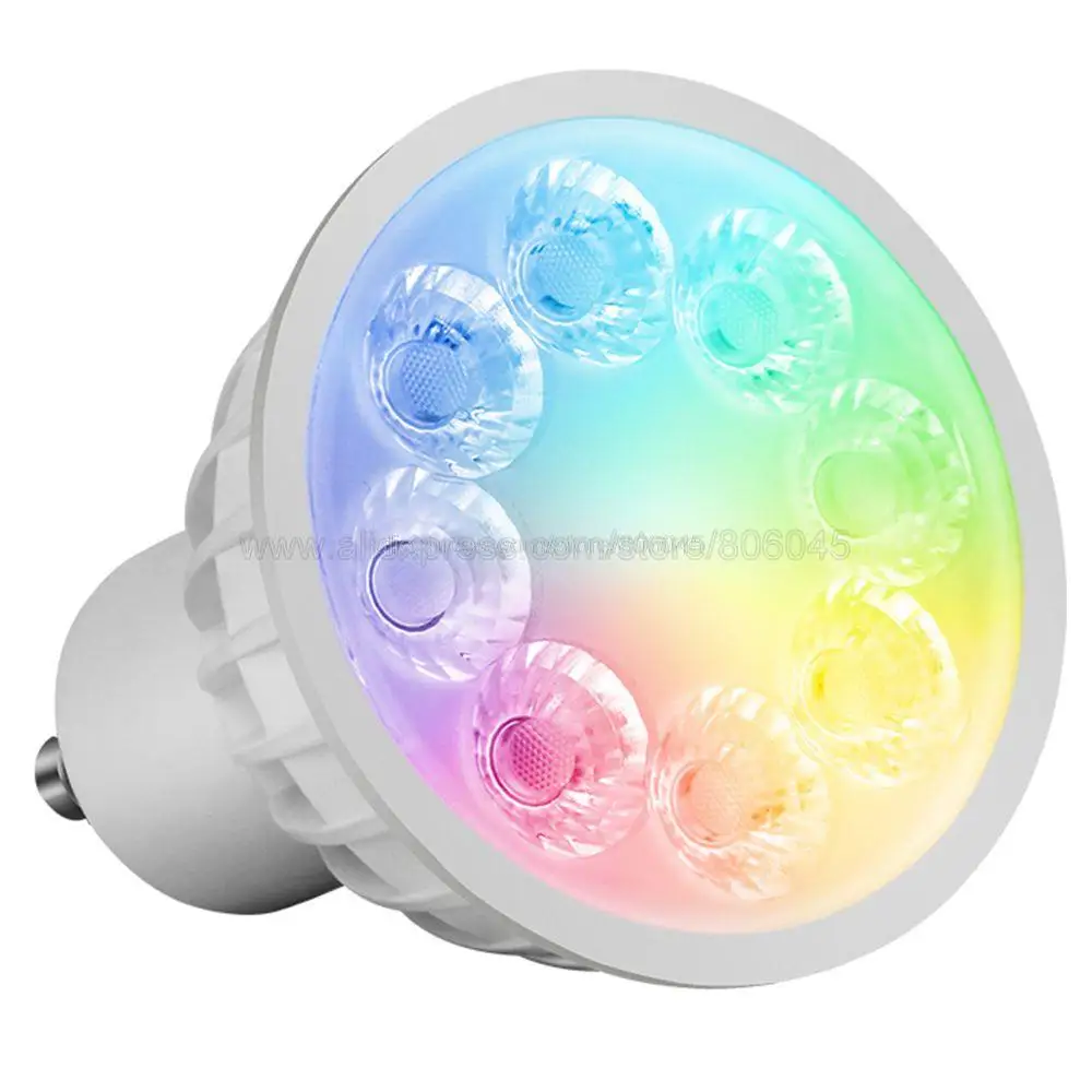 MiBoxer GU10 4W RGB+CCT LED Bulb Spotlight FUT103 110V 220V Full Color Remote Control Smart Bulb WiFi Compatible 4-Zone Remote