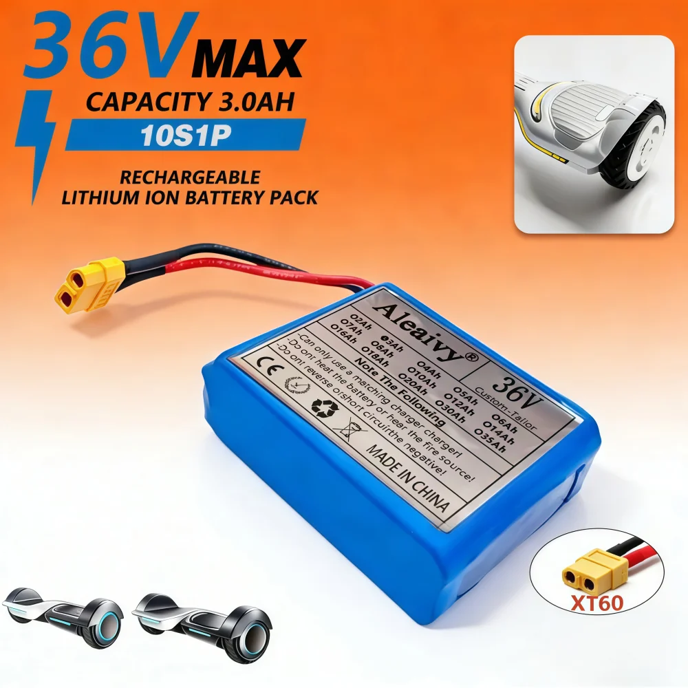 

36V 3000mAh 10S1P 18650 lithium battery pack expansion battery for M365 electric scooter, with XT30 or XT60 plug.