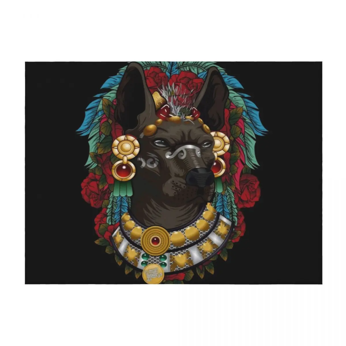 

Xoloitzcuintle Throw Blanket Soft Big Retros Bed covers manga Blankets