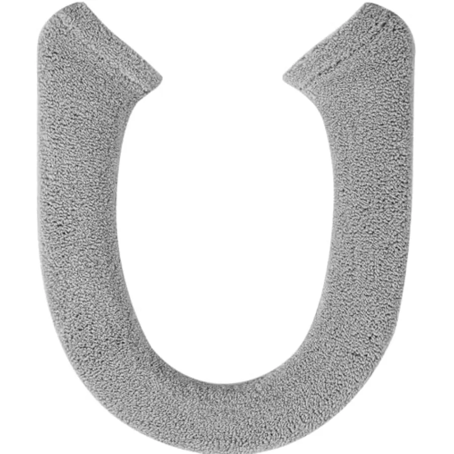 

Toilet Seat Cover with Snaps Fixed, Thicker Soft Toilet Seat Warmer Cover for Bathroom, Washable Stretchable Toilet Seat Covers