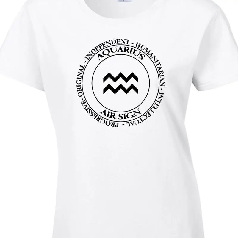 

Aquarius Ladies T Shirt Zodiac Astrology Air Star Sign Stars Birthday Idea
