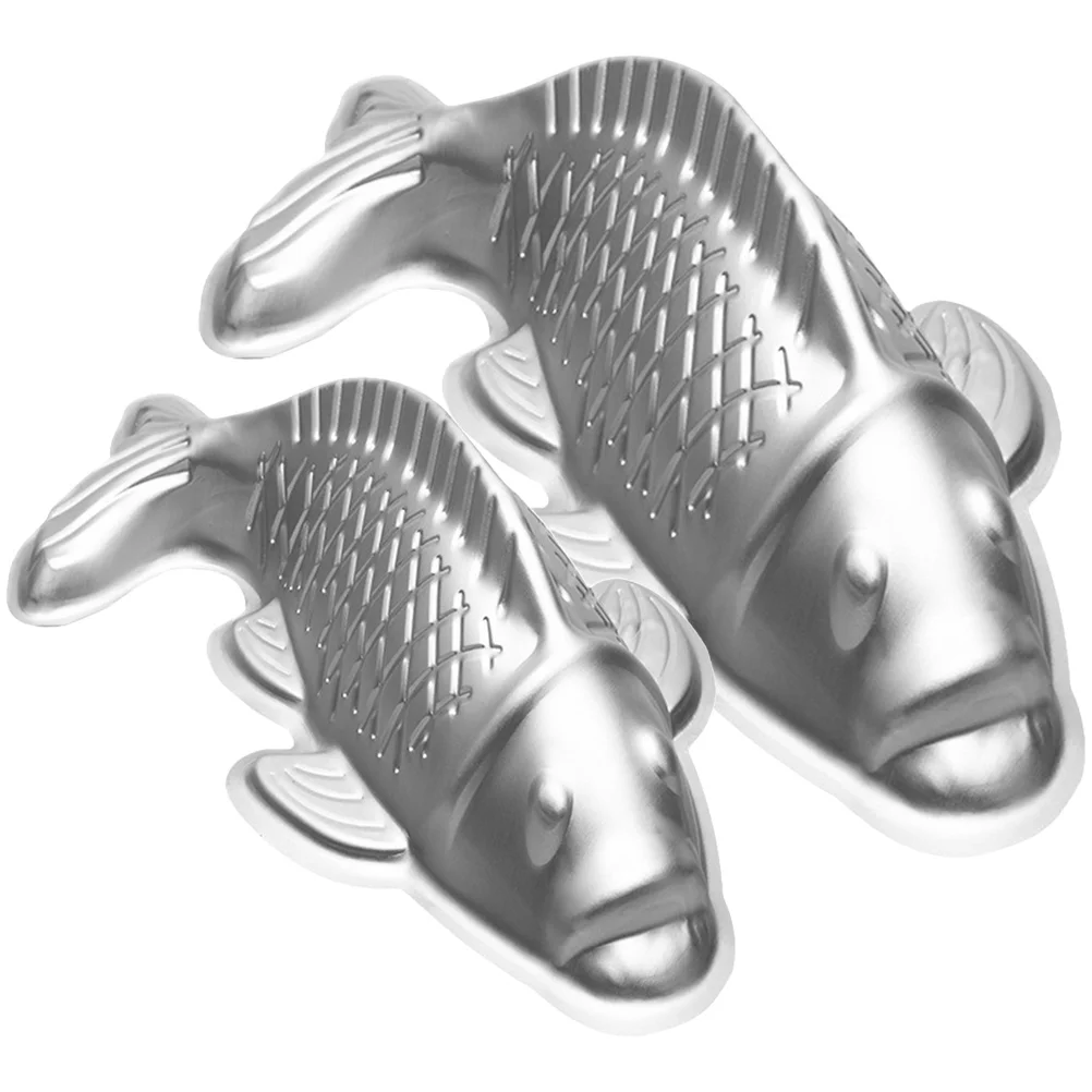 

2pcs Carp Fish Shaped Baking Mold Nonstick Diy Rice Cake Jelly Chocolate Mold Kitchen Food Tool Baking Supplies Cake Decorating