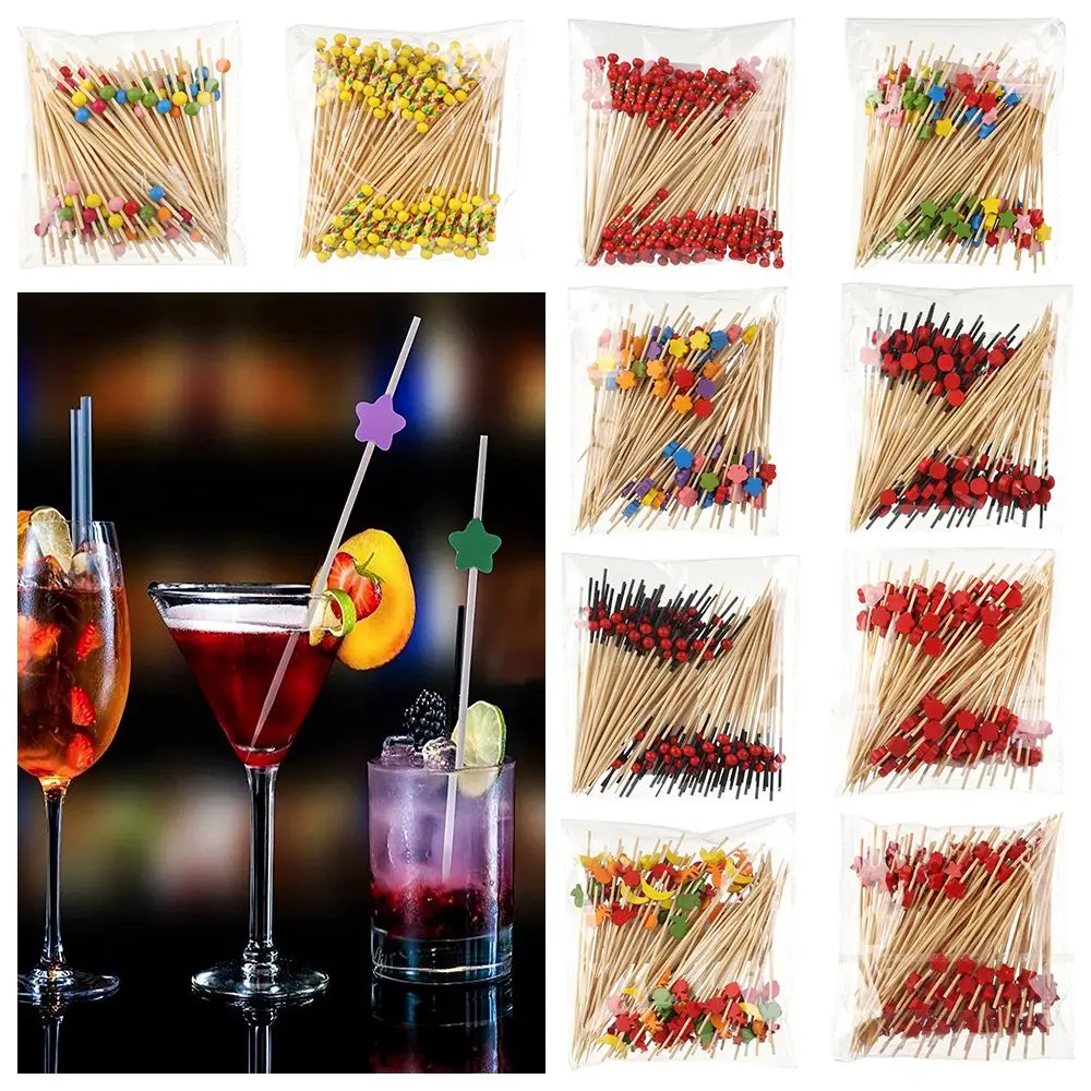 Skewer Cupcake Fruit Fork Salad Vegetable Sticks Fruit Sticks Food Fruit Cocktail Decor Bamboo Picks Handmade Toothpicks