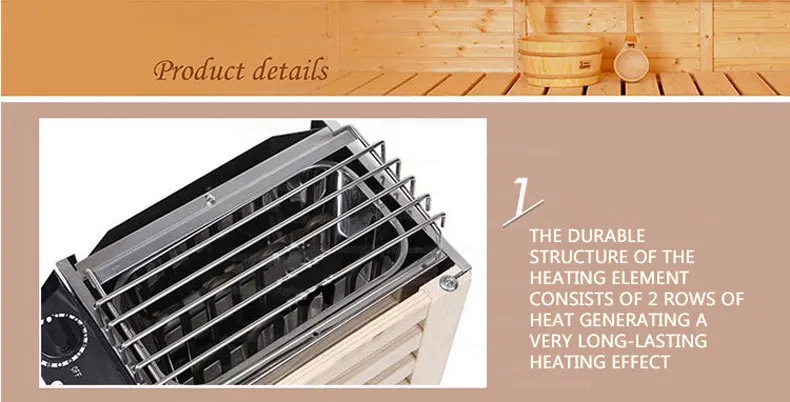 Suitable for 220V 3.6KW 3KW Household Stainless Steel Mini Sauna Stove, Sweating Stove, Sauna Equipment, Internal Control Stove