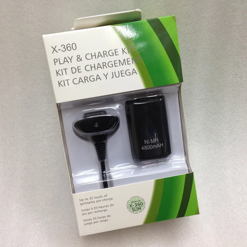 

1Pcs 4800mAh Rechargeable Battery with 1 Charging Cable for Xbox 360 Gamepad Batteries Wireless Controller Battery