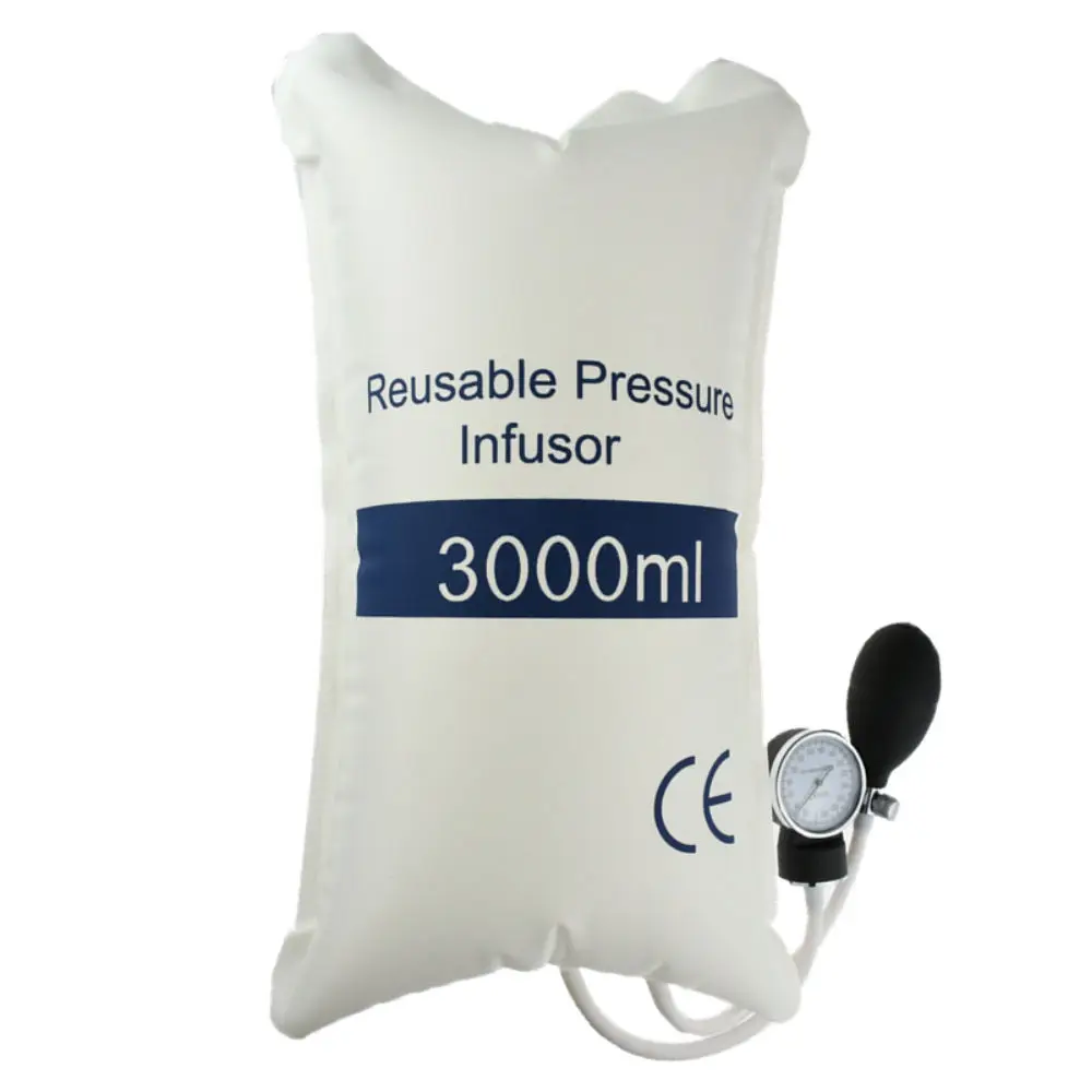 Pressure Cuff QUALITY FLUID 3000  ml, With Gauge 0 -3000 Mbar And Hand Pump Ball With Spoon