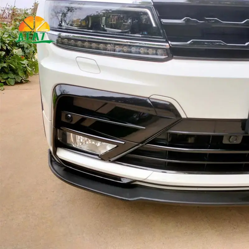 

AEA7-Under Front Center Grille Grill Moulding Strips Fog Light Cover Trim For VW Tiguan Rline 2017-2021