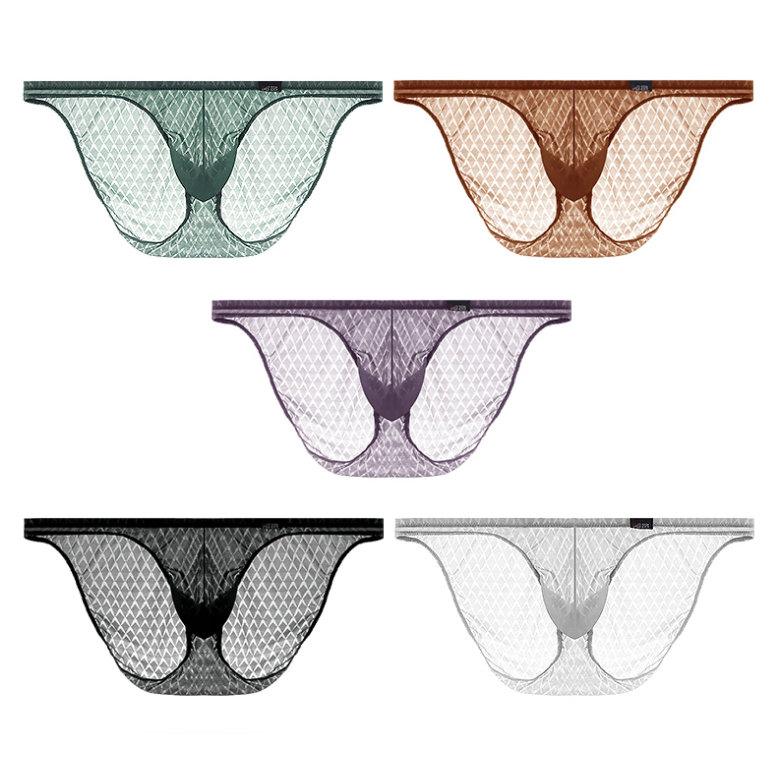 Men's underwear ice silk ultra-thin transparent hollow Japanese Briefs low waist bikini-style sexy panties - Image 3