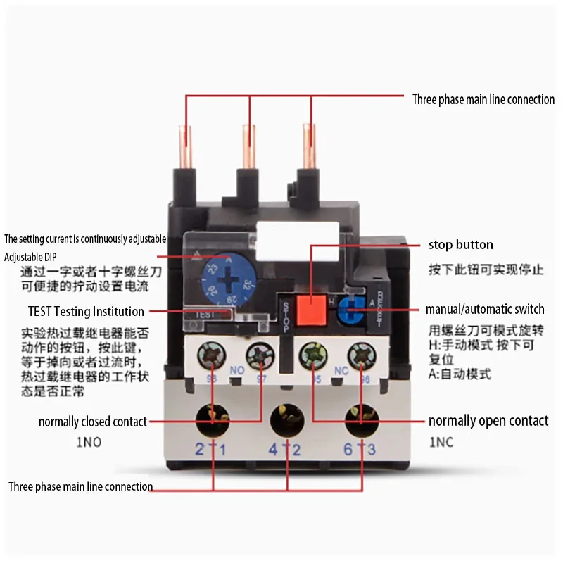 JR28-25/36/93 thermal overload relay LR2-D13/D23/D33 thermal relay 0.1A-93A protection