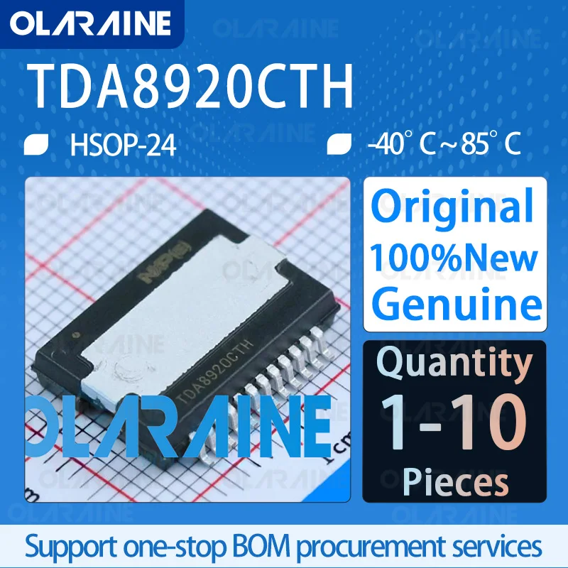 1/5/10 unidades TDA8920CTH HSOP-24100% novos amplificadores de áudio controlador de circuito de chip IC original