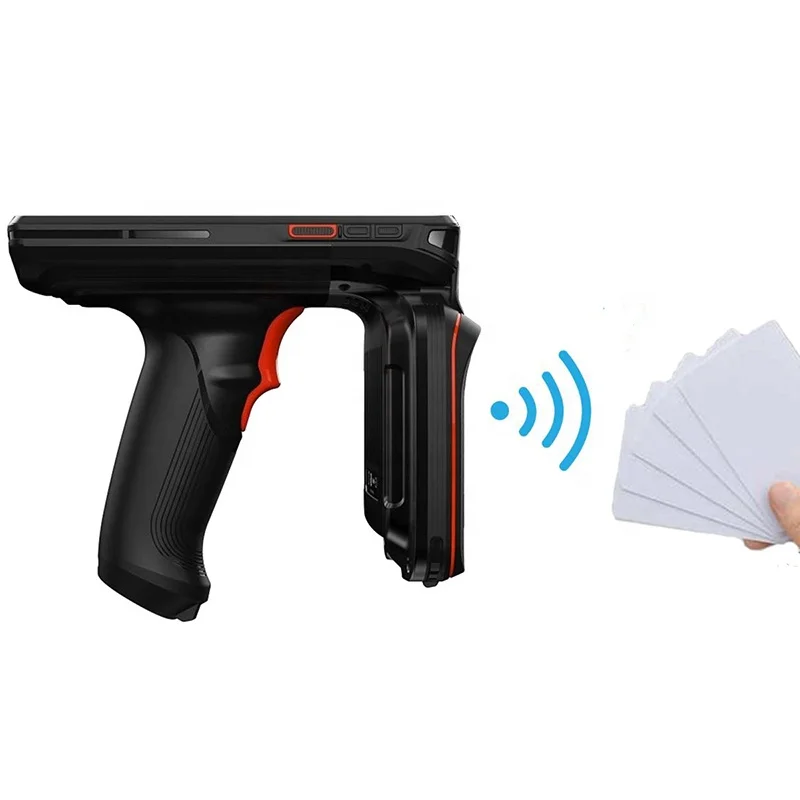 4G with LED Android Mobile Reader UHF PDA Handheld RFID Reader/Writer 902-928MHz, 1D/2D Barcode Scanner