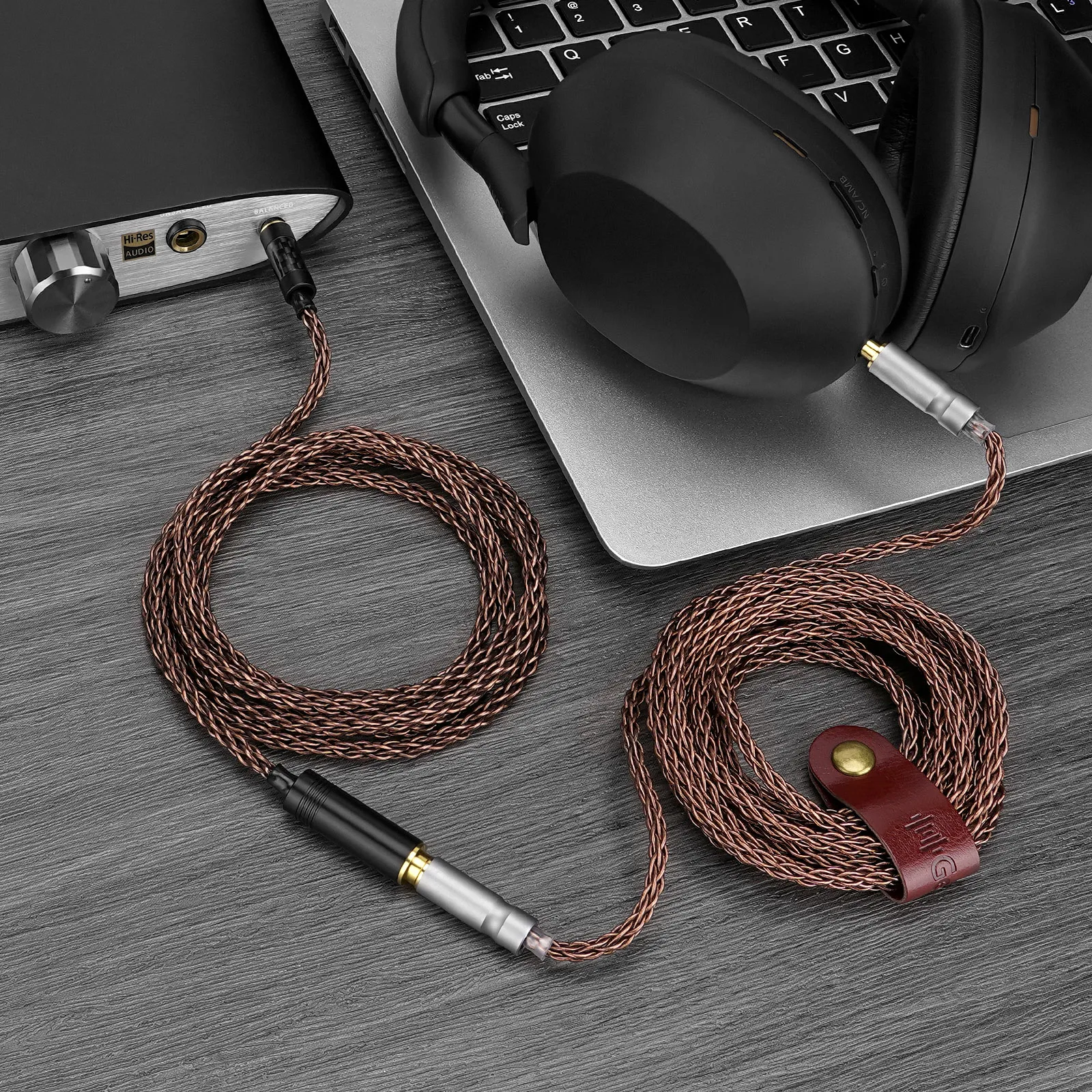 Geekria Apollo 6NOCC HiFi-Headset-Upgrade-Verlängerungskabel, 4,4 mm symmetrisches Kabel, Einkristallkupfer, 9,8 Fuß/3 m – Detail 4