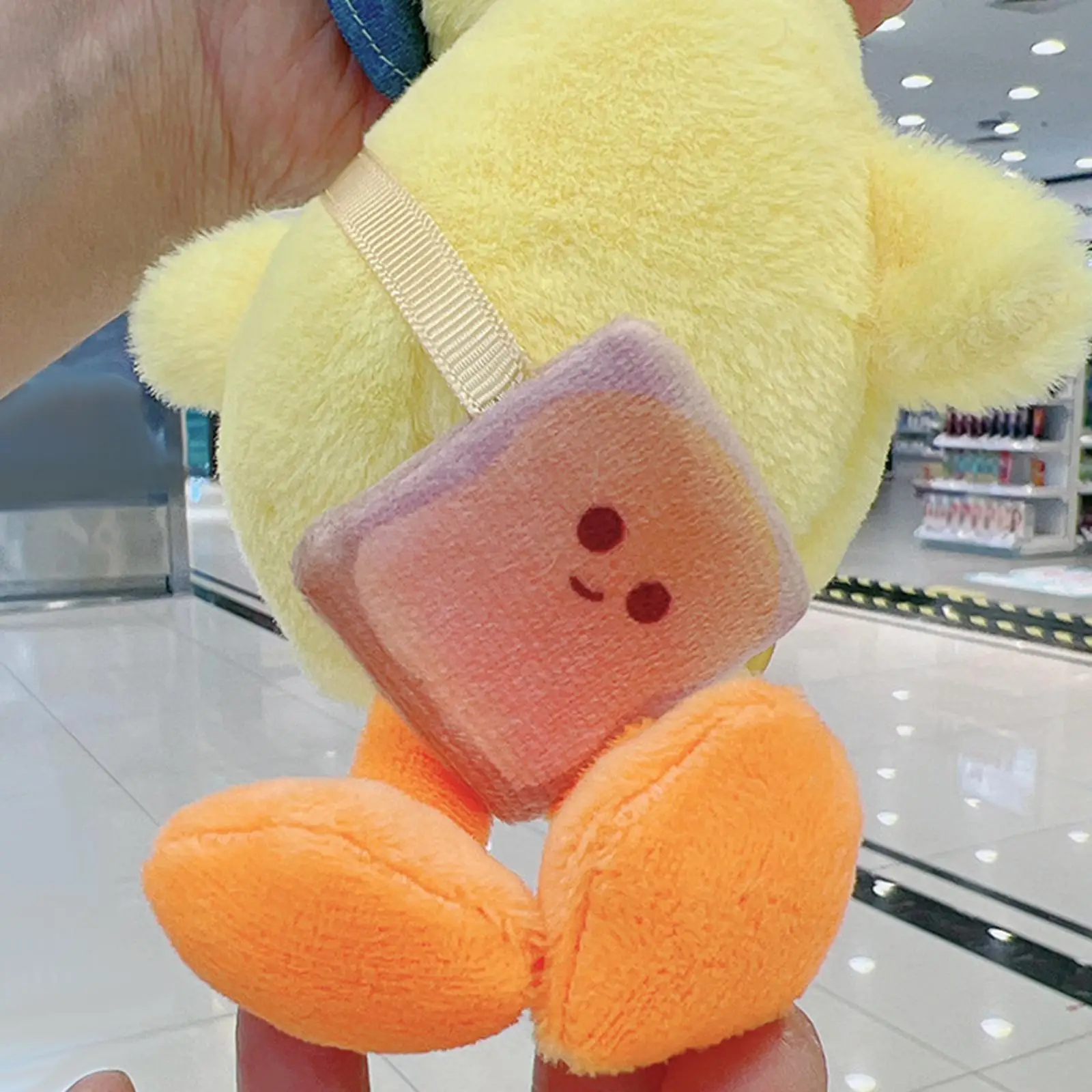 Llavero de peluche de pato, juguete de peluche de pato, muñeca divertida, colgante de bolso Adorable para llave de coche