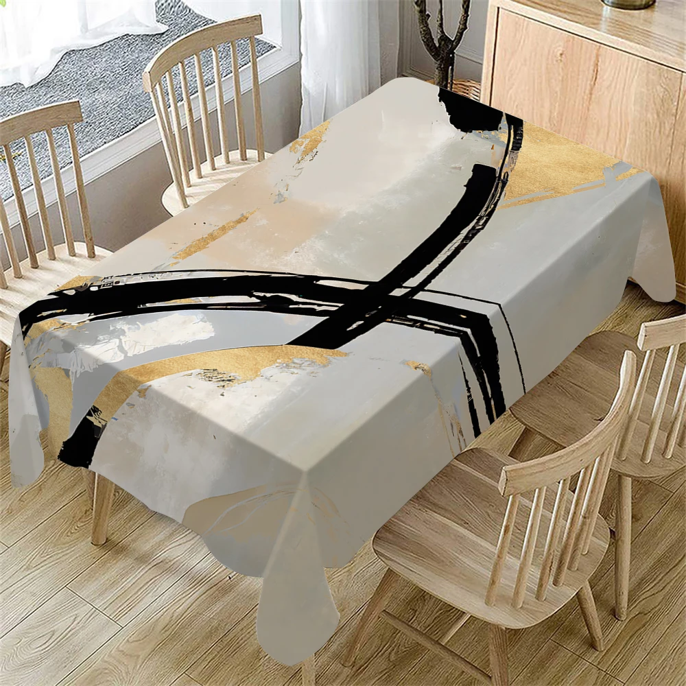 

Rectangular Tablecloth Polyester Table Cover for Indoor Dining Table, Camping, Kitchen Party Holiday Christmas Table Decorations