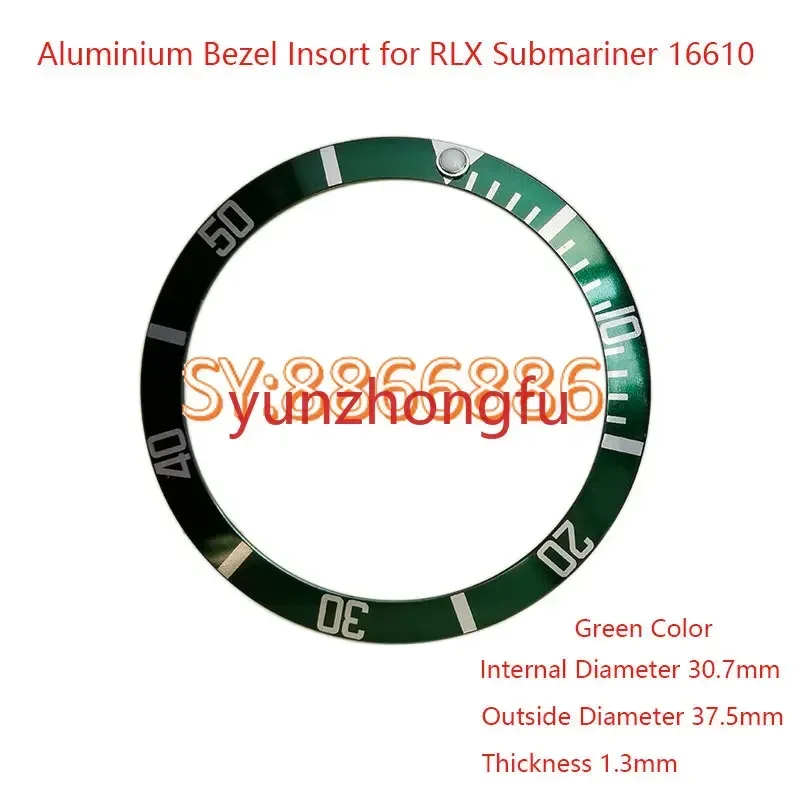 For Aluminium Bezel Insert For RLX Submariner 16610, Watch Parts