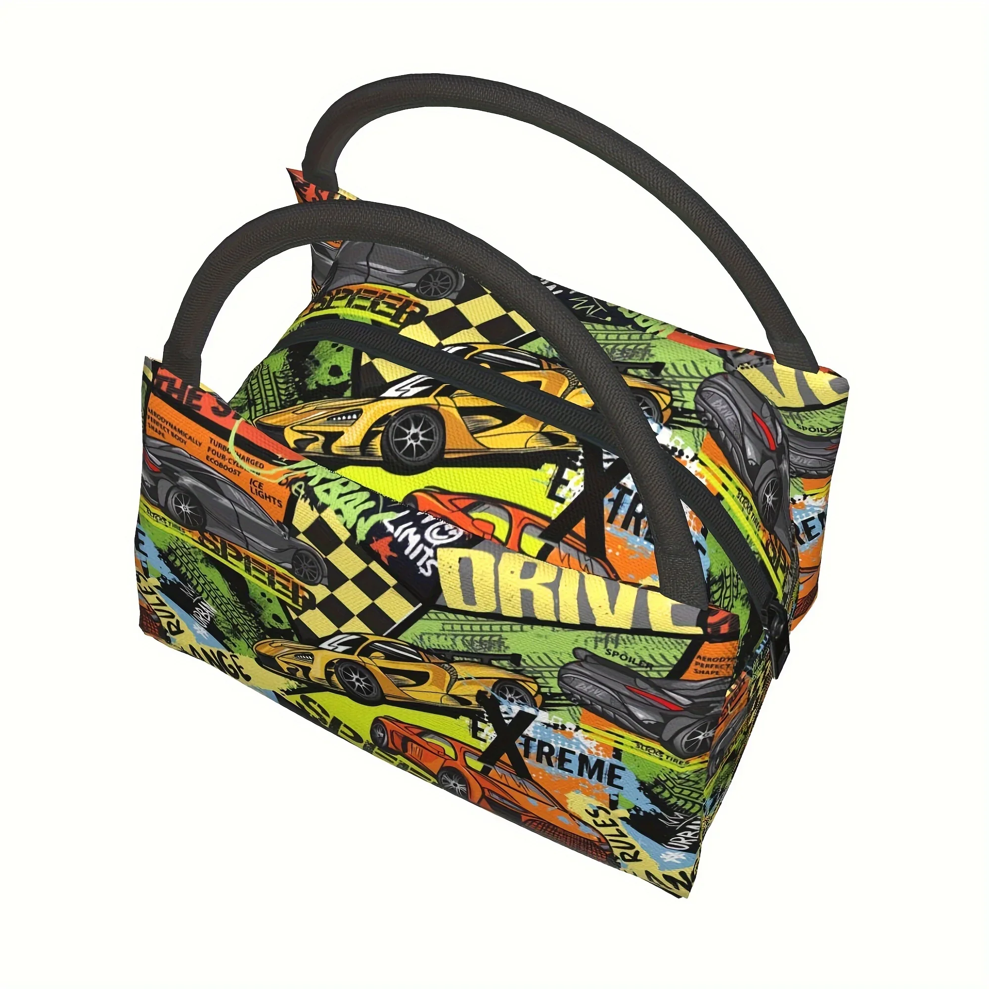 Each Graffiti Racing Bag Is Reusable And Serves As a Cooler, Warmer, Or Lunch Bag, Essential for Camping, Picnics