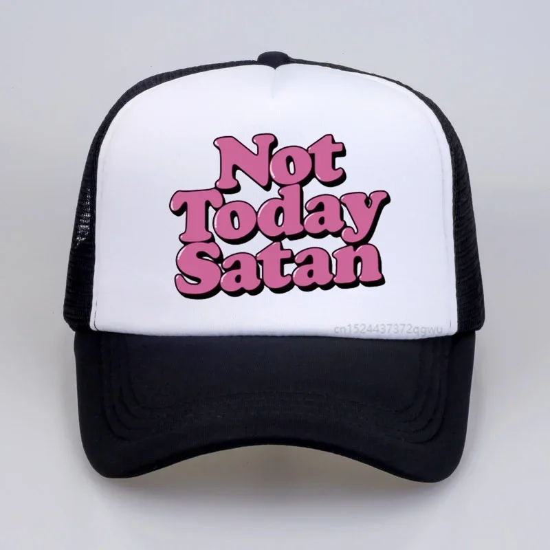 Not today satan printing baseball cap moda horror satana sun hats casual snapback caps gorras