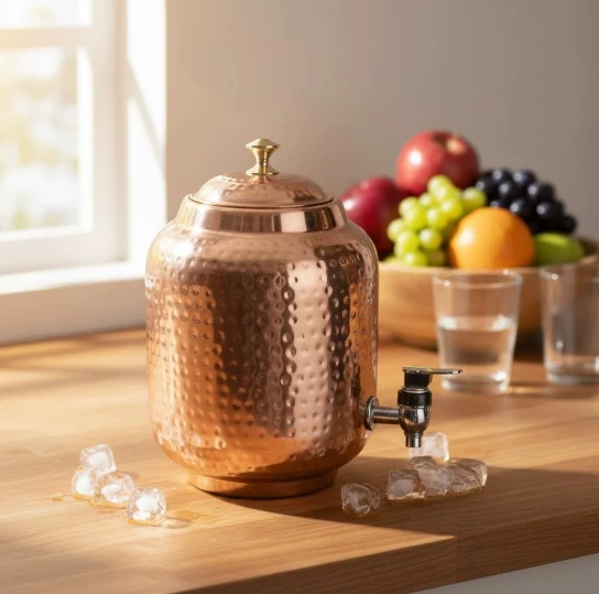 Pure copper water dispenser container pot - 4.8 liters 5.5 liters 10.5 liters