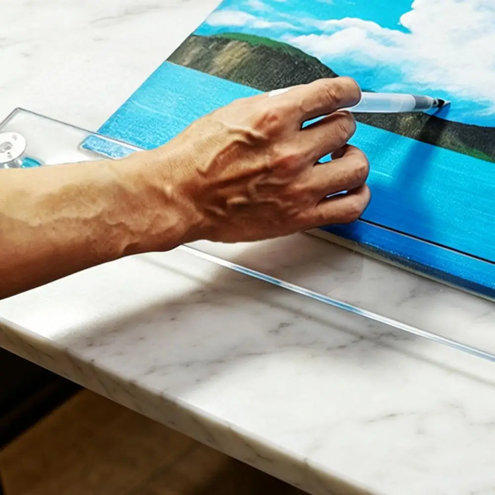 Adjustable Drawing Bridge Sturdy Acrylic Drawing Tool Artist Leaning Bridge Adjustable Hand Wrist Transparent for Precise