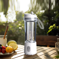 Portable Blender Electric Juicer Fruit Mixer for Kitchen Shakes Smoothies Rechargeable Juice Bottle with 500ml Cup 4000mAh 180W