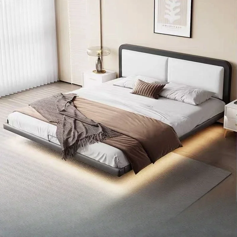 Simple Steel Wrought Iron Double Bed for Bedroom Easy Installation High Quality Versatile Use Non-Slip Feet Load Bearing