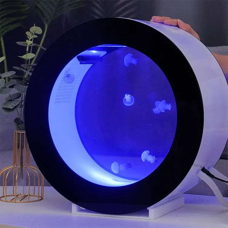 Fabulous Design Rounded Jellyfish Aquarium For display, Colorful Jellyfish All-in-one Fish Tank@