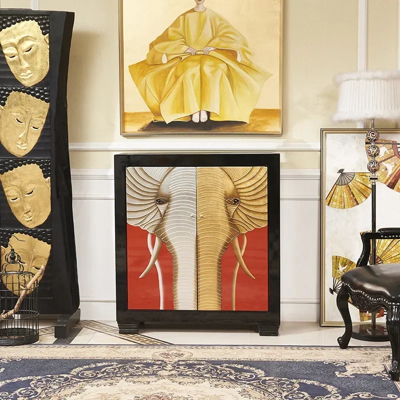 Postmodern South East Asia Light Luxury Entry Ultra-thin Opposite Door Wall Integrated Entrance Shoe Cabinet Partition