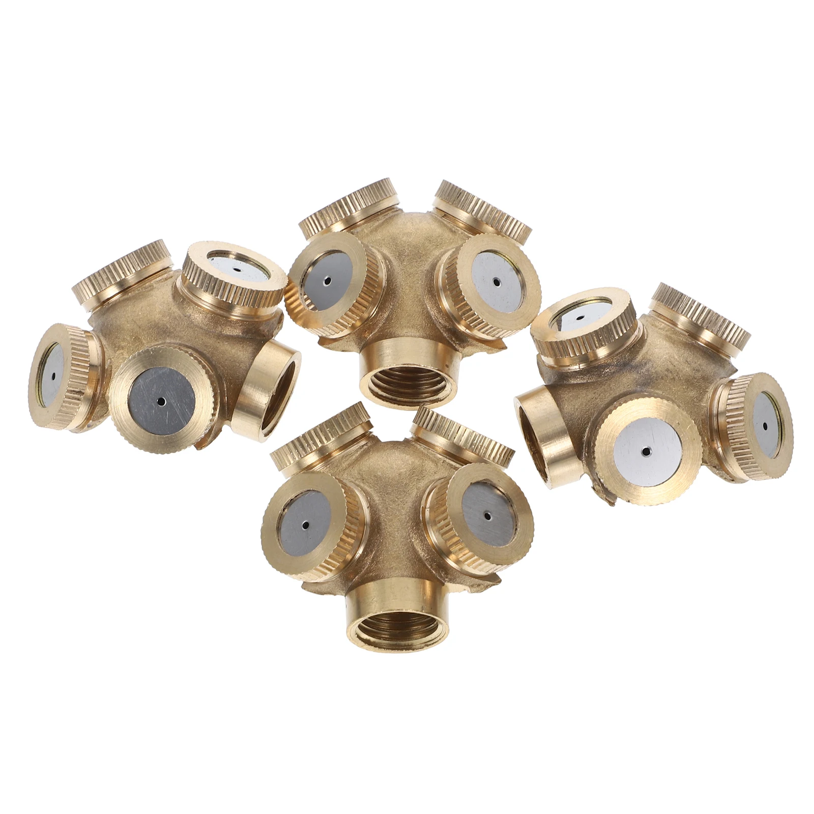4 pezzi in ottone 4 fori ugello di spruzzo M14X1.5 spruzzatore d'acqua agricolo irrigatore da giardino irrigazione del prato nebulizzazione fontana di raffreddamento
