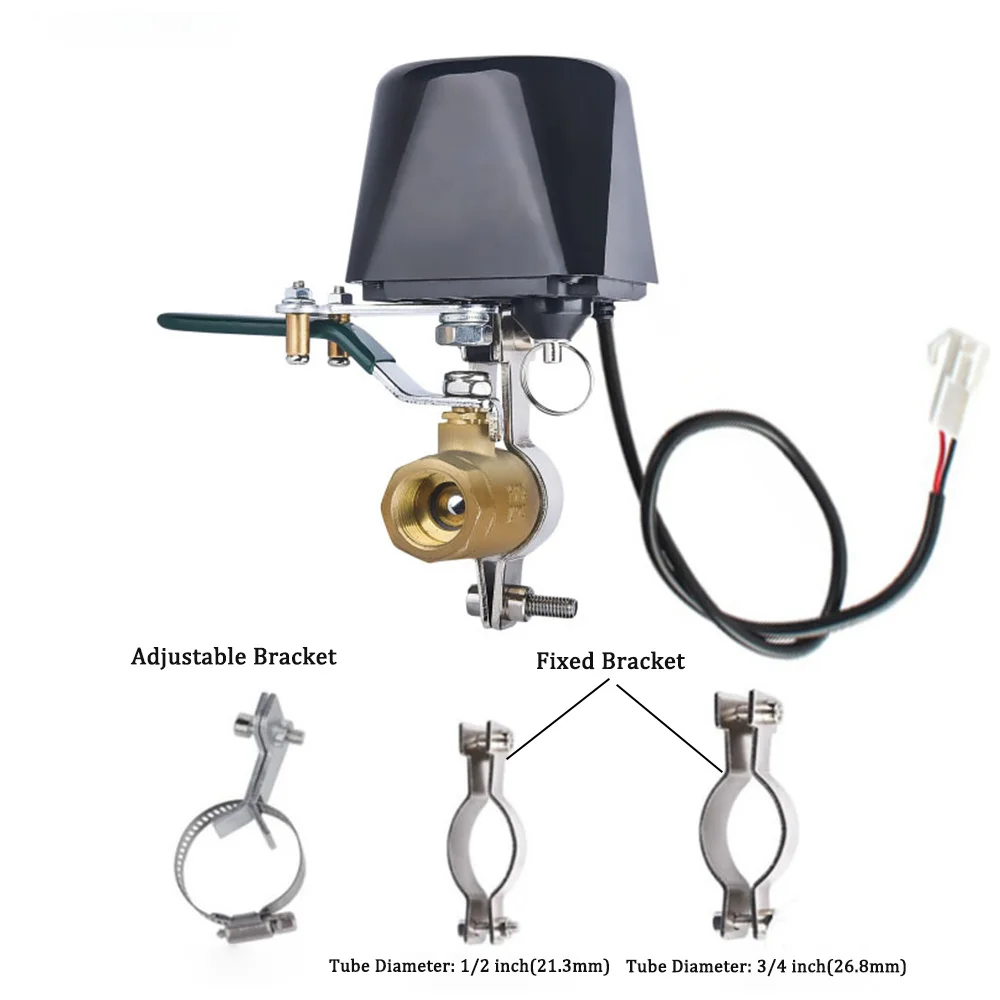 WiFi Gas Water Valve Shutoff Timer Sprinkler Controller APP telecomando dispositivo di sicurezza del gasdotto per la staffa della nota della cucina