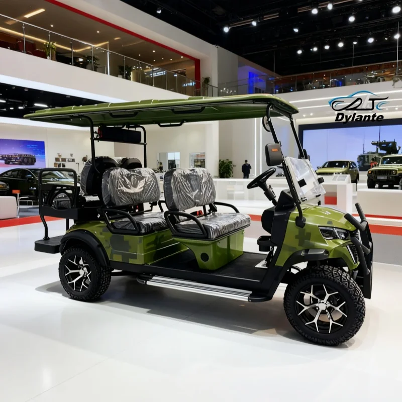 New 6 Seater Golf Cart Lithium Electric Golf Cart Guaranteed Fast Shipping 4+2 Seater Foldable Rear Seat + Built-In Storage Box
