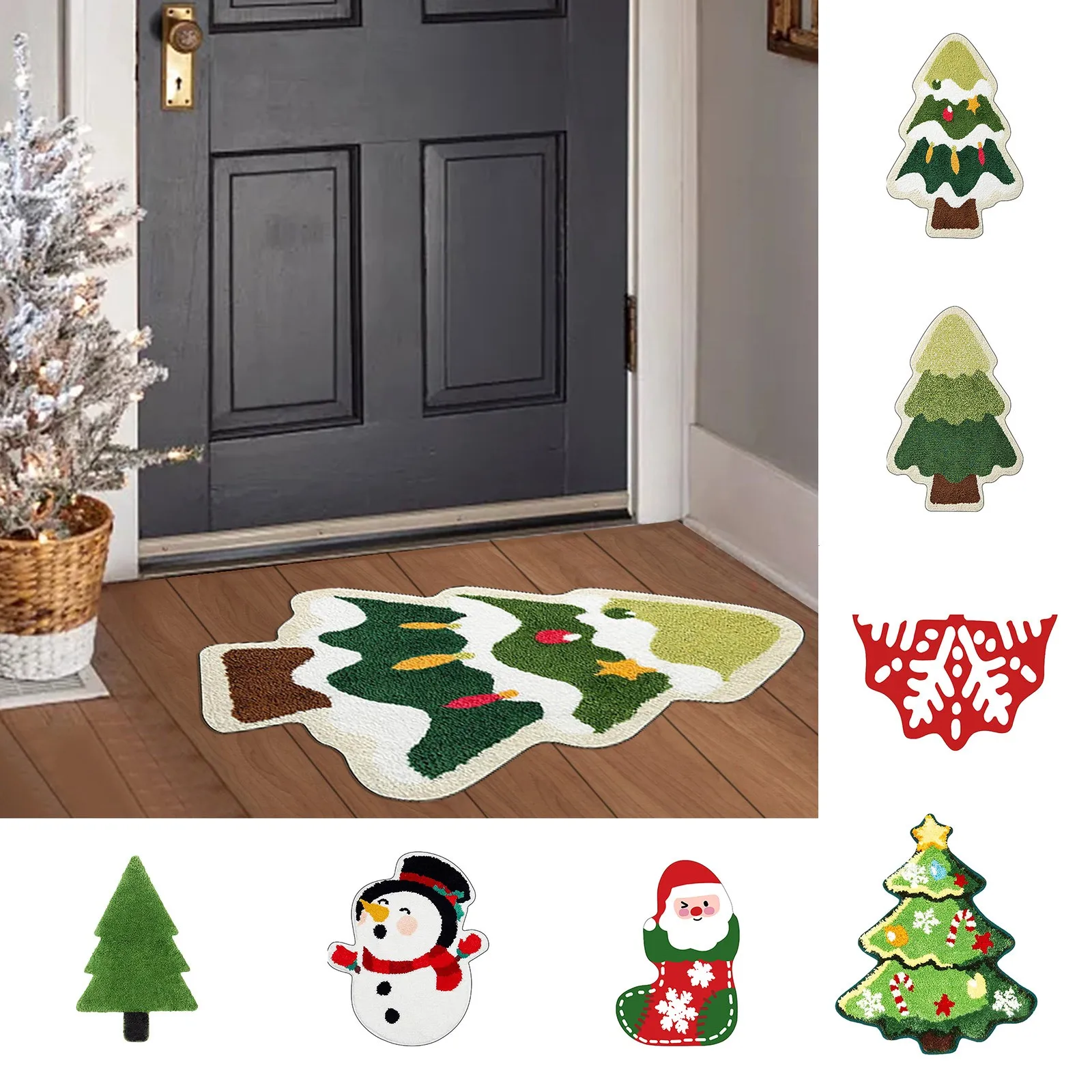 

Christmas Kitchen Rug Snowman Rug Man Rug Xmas Tree Rug Bath Rugs Xmas Non Slip Doormat Holiday Snowman Knitted Throw Blankets