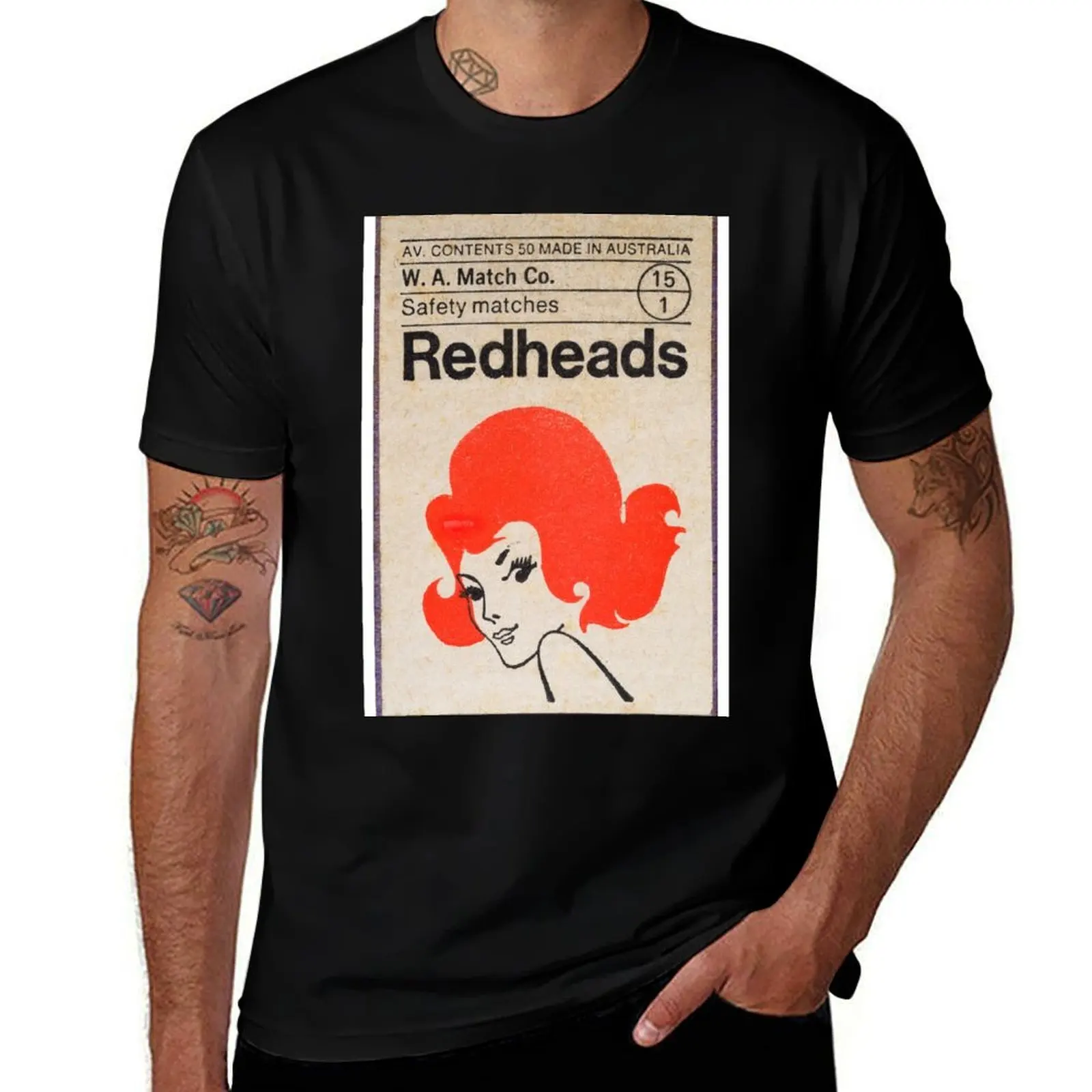 Red Head Matches T-Shirt Daily Casual Short Sleeve Tee Shirt T-Shirt