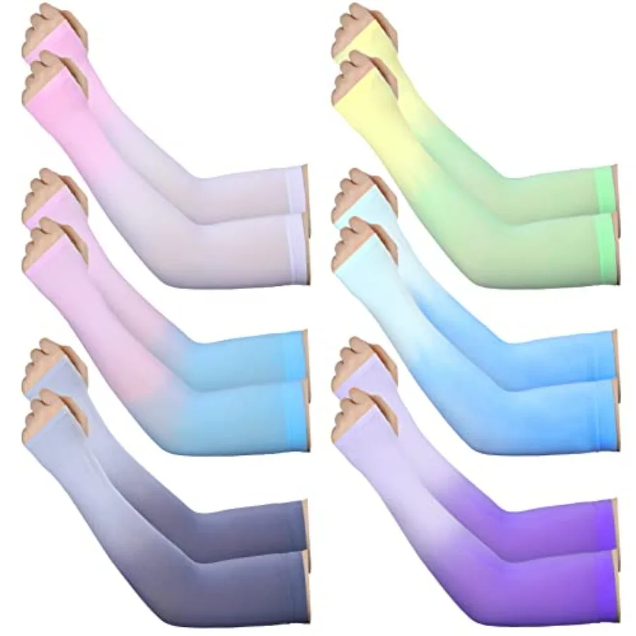 

6 Pairs UV Sun Protection Arm Sleeves to Cover Arms for Women Compression Sleeves for Men