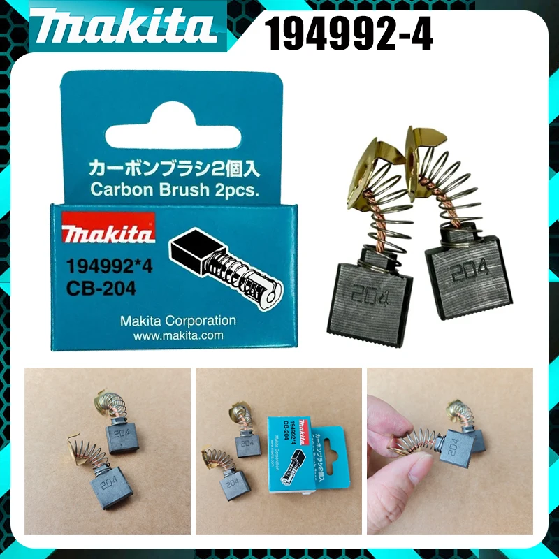 Makita CB-204 194992-4 Ensemble de balais de charbon de rechange (2 pièces) pour moteurs d'outils électriques