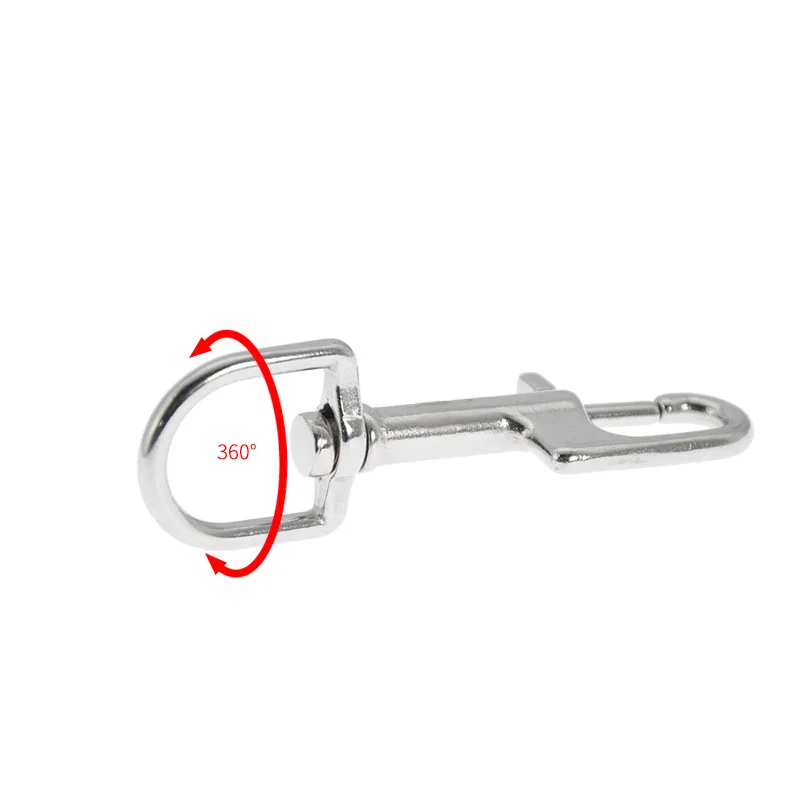 Swivel Eye Bolt Snap Hook, 316 Stainless Steel Single Ended Trigger Snap Clips for Diving/Pet Leash/Key Chain/Flag/Clothes Line