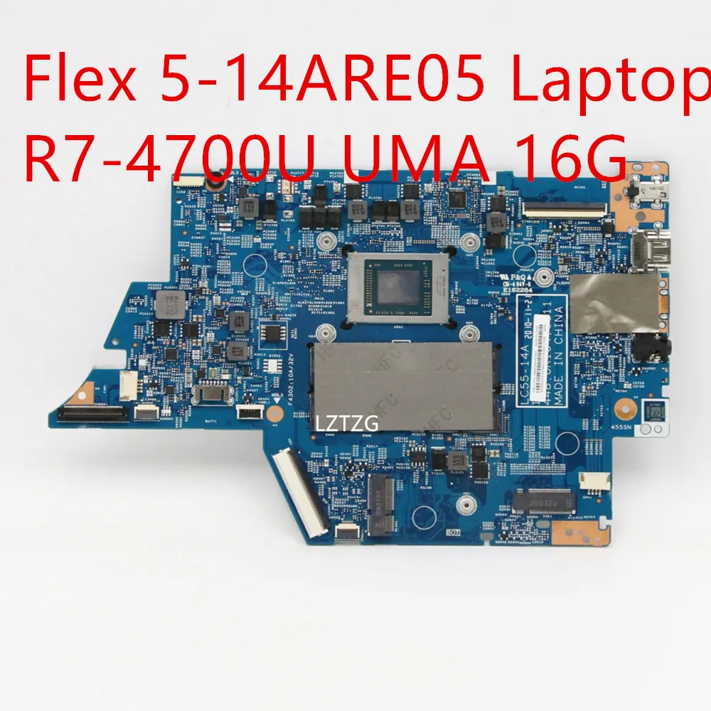 

Motherboard For Lenovo ideapad Flex 5-14ARE05 Laptop Mainboard R7-4700U UMA 16G 5B21B44610 5B20S44392