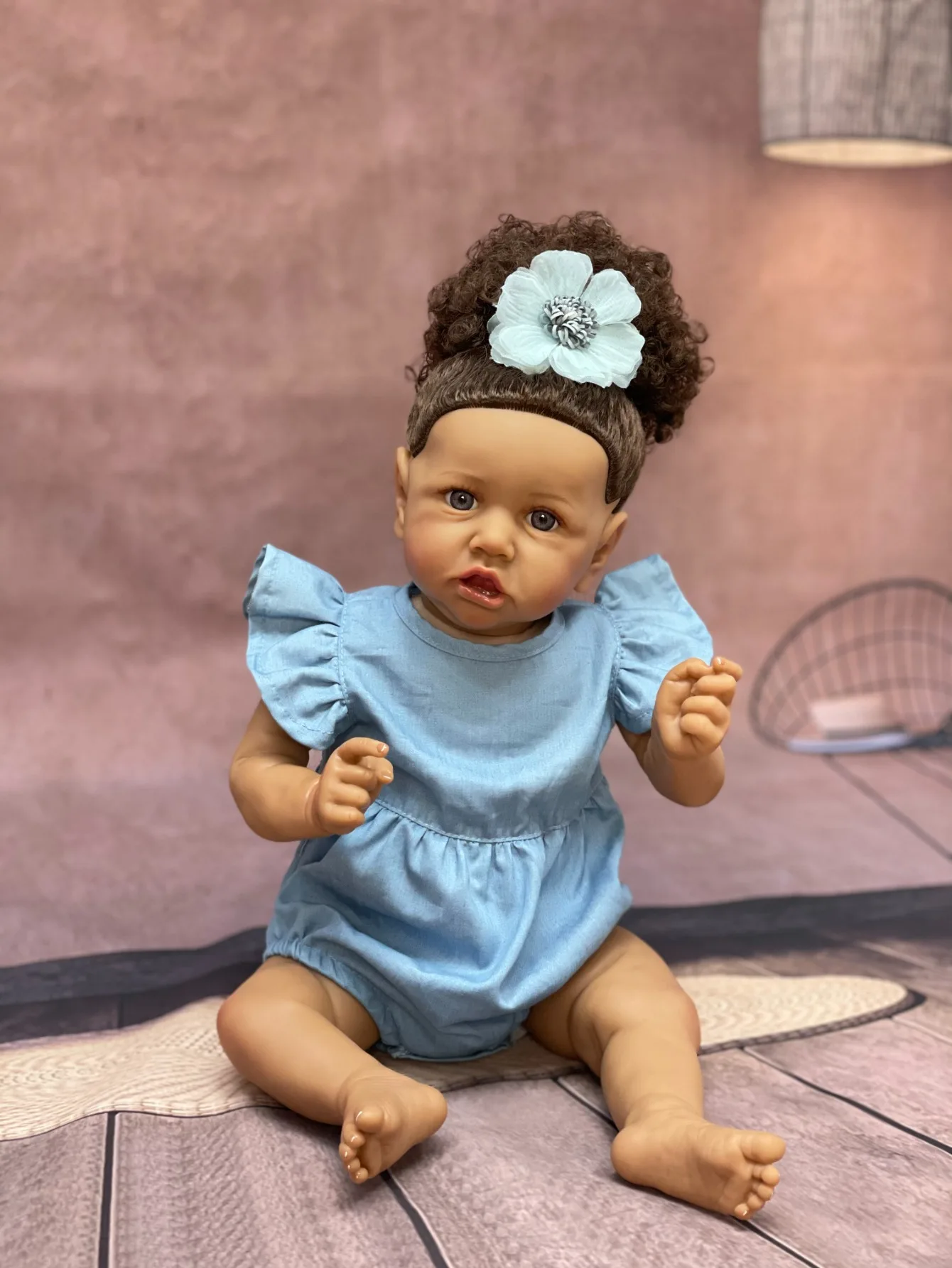 22 Inch 55cm Full Body Soft Vinyl Touch Saskia Bebe Newborn Doll Handmade Lifelike Bebe Reborn Doll For Children Birthday Gifts