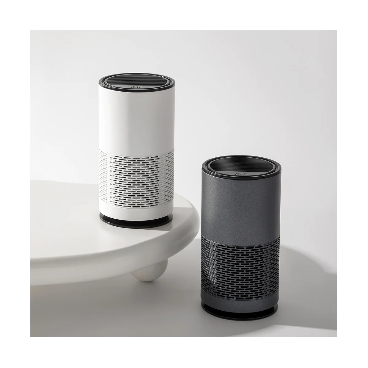 Car Air Purifier Purifier Hepa Filters Desktop Purifier USB Rechargeable Portable Air Cleaner Diffuser-Gray