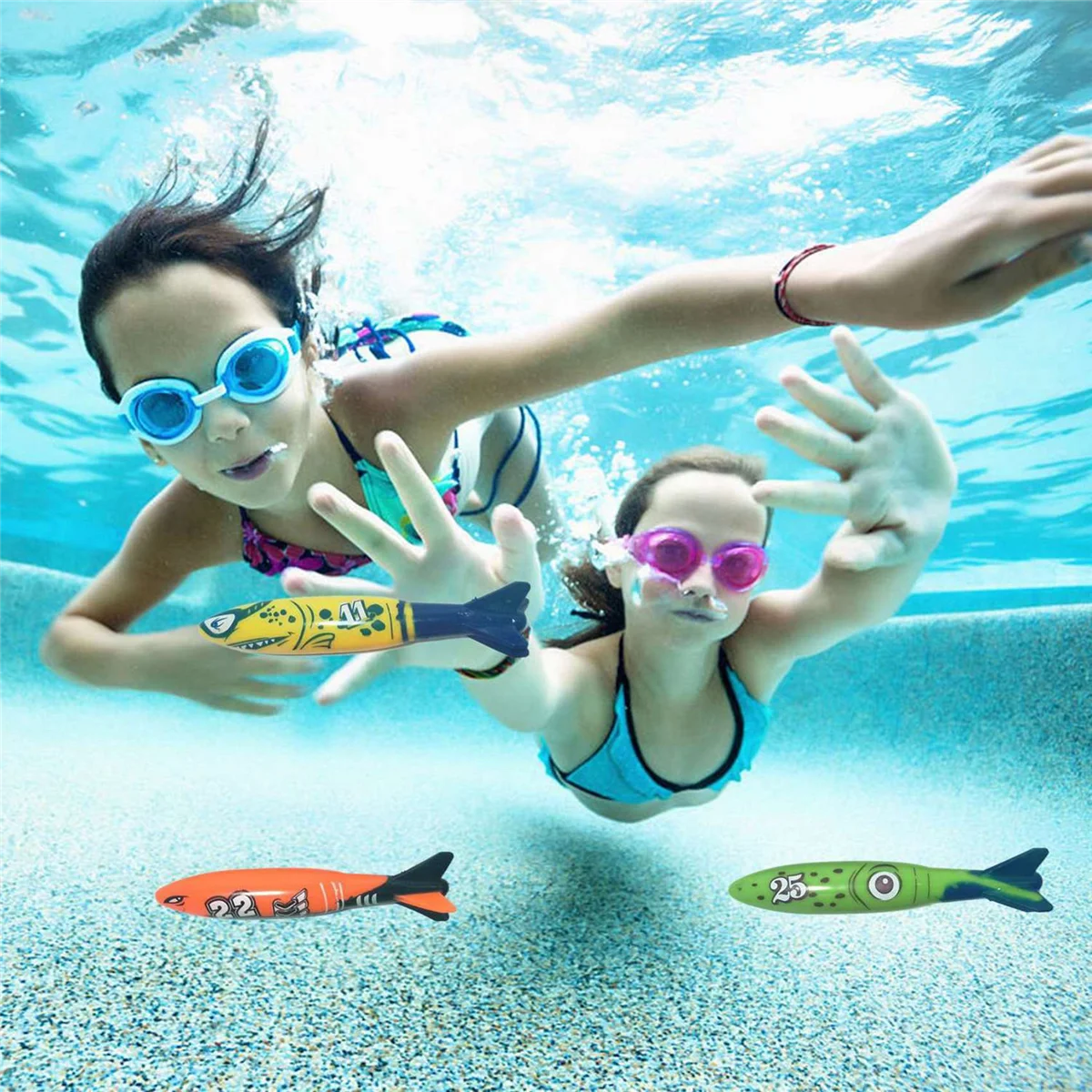 

16 Pcs Underwater Swimming Pool Diving Rings, Diving Throw Bandits Gift Set. Training Dive Toys