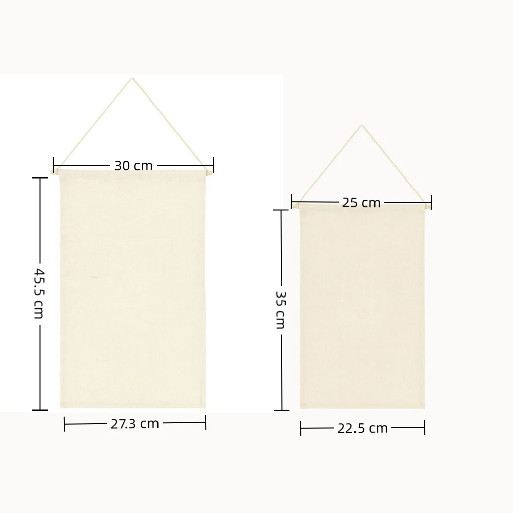 Nordic Hanging Pin Display Pennant Blank Plain Brooch Display Banner Enamel Pin Lapel Badge Canvas Wall Pennant Room Decor