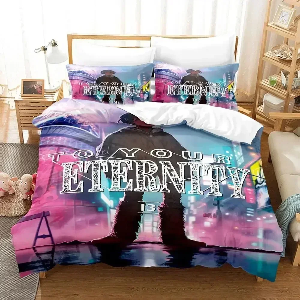 

Anime To Your Eternity Bedding Set Duvet Cover Sheet Printed Bed Set Pillowcase Bed Full Queen King Size Comforter Bedroom